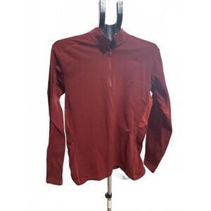 Arc'teryx Men's Burgundy Long Sleeve Quarter Zip Pullover. XL, fits like M or L.